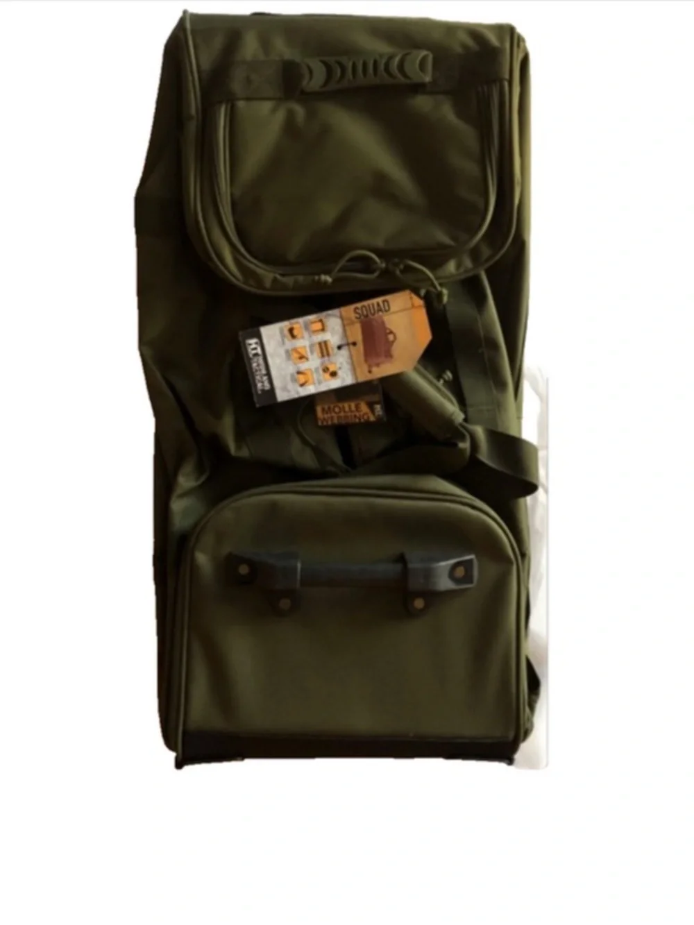 Highland Tactical Squad Rolling Duffel Bag Dark Green